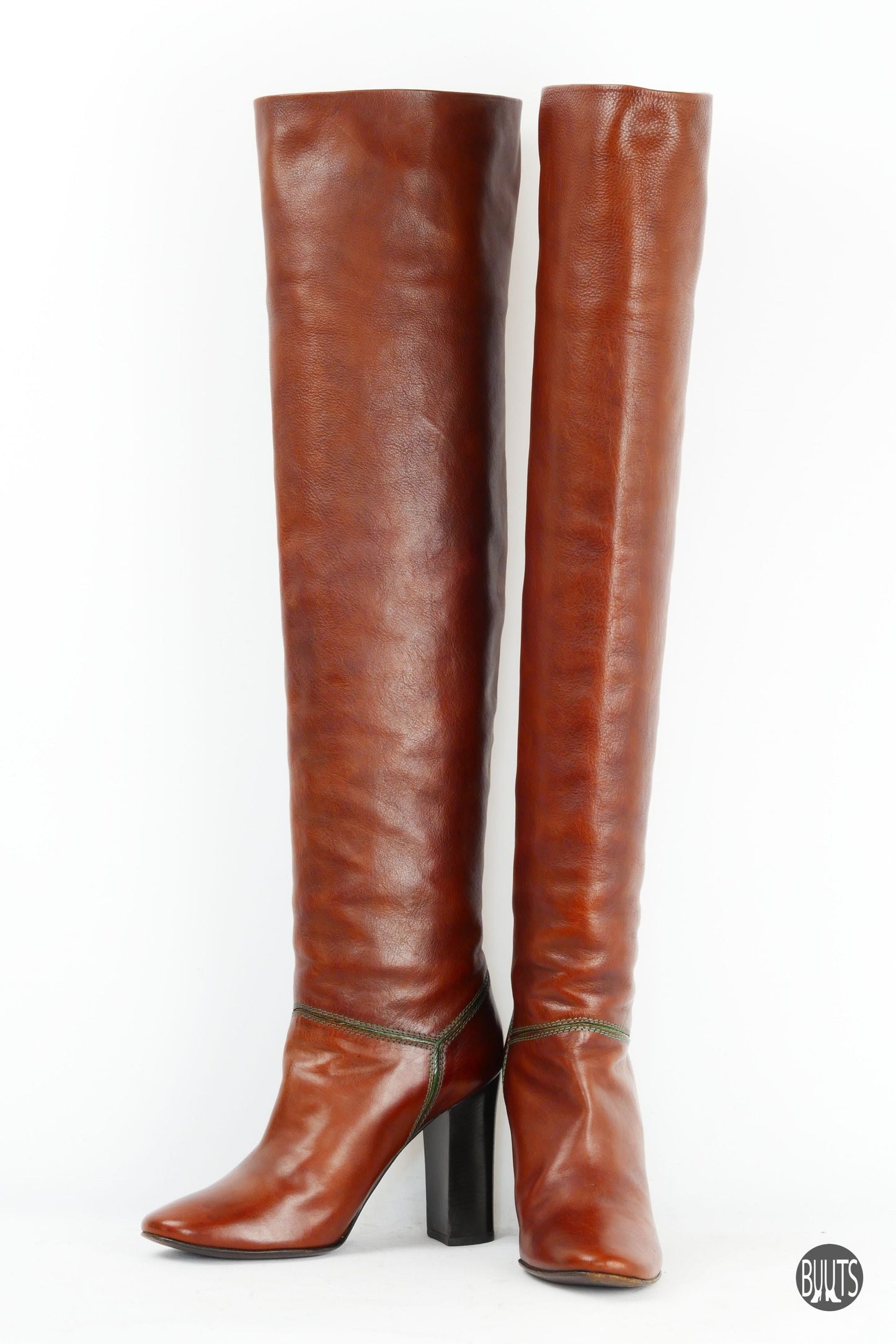 BUUTS Chloé Overknees Leder cognac 221023-4