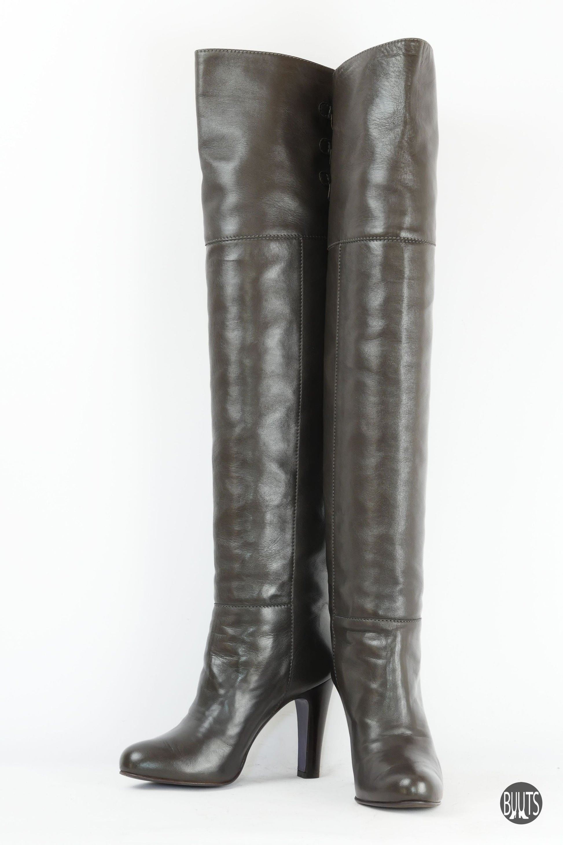 BUUTS L'Autre Chose Overknees Leder grau 221024-4