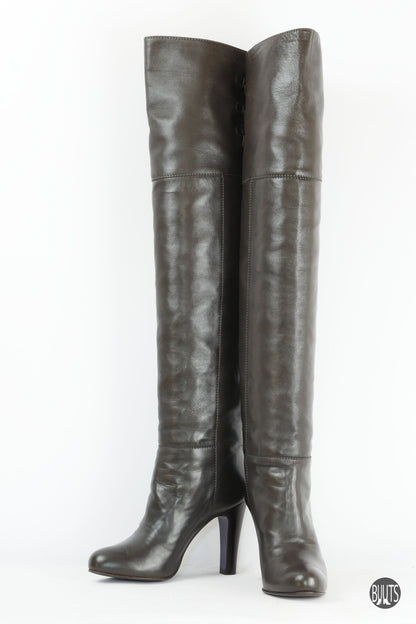 BUUTS L'Autre Chose Overknees Leder grau 221024-4