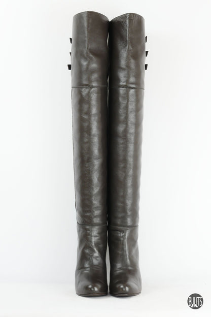 BUUTS L'Autre Chose Overknees Leder grau 221024-5
