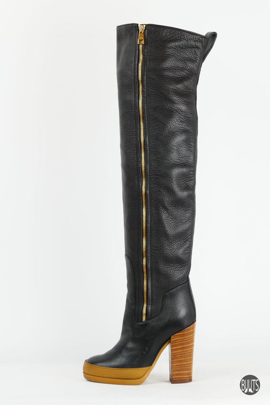 BUUTS Chloé Overknees Leder schwarz 221026-1