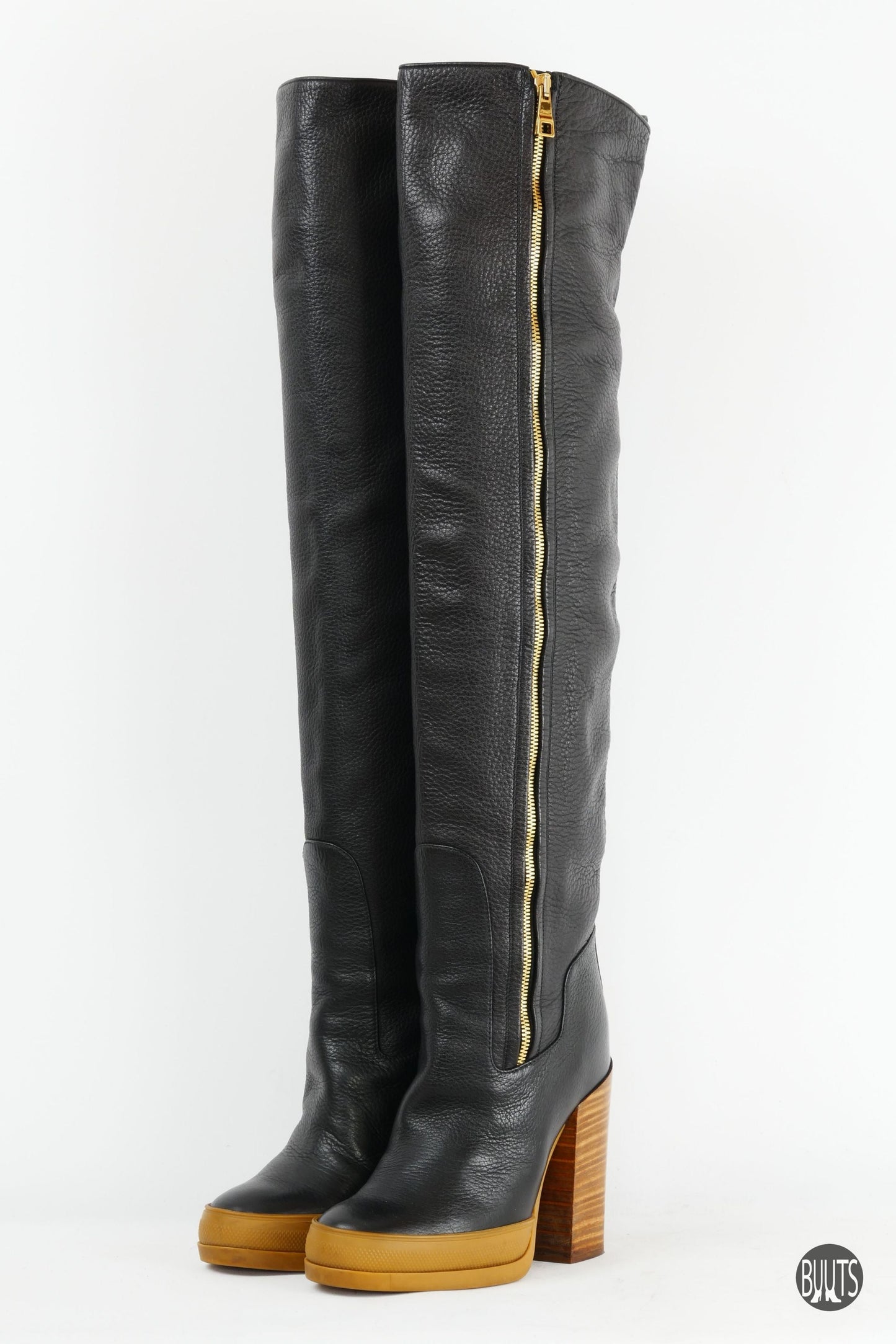 BUUTS Chloé Overknees Leder schwarz 221026-2