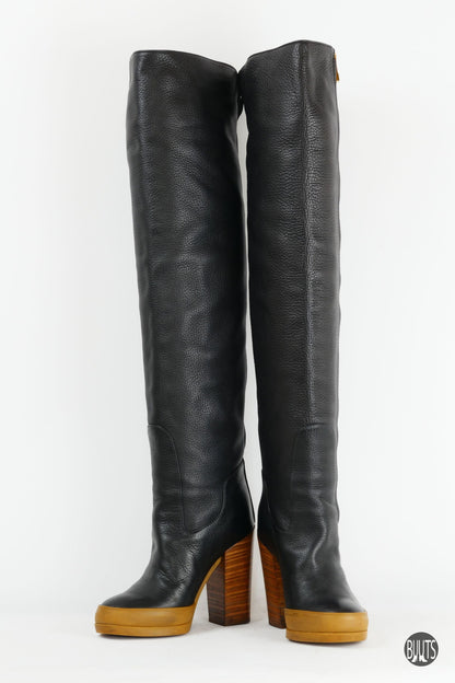 BUUTS Chloé Overknees Leder schwarz 221026-4