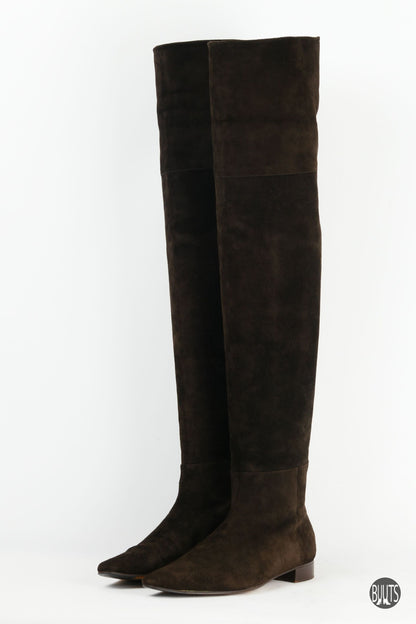 BUUTS Unützer Overknees Wildleder dunkelbraun 221034-2
