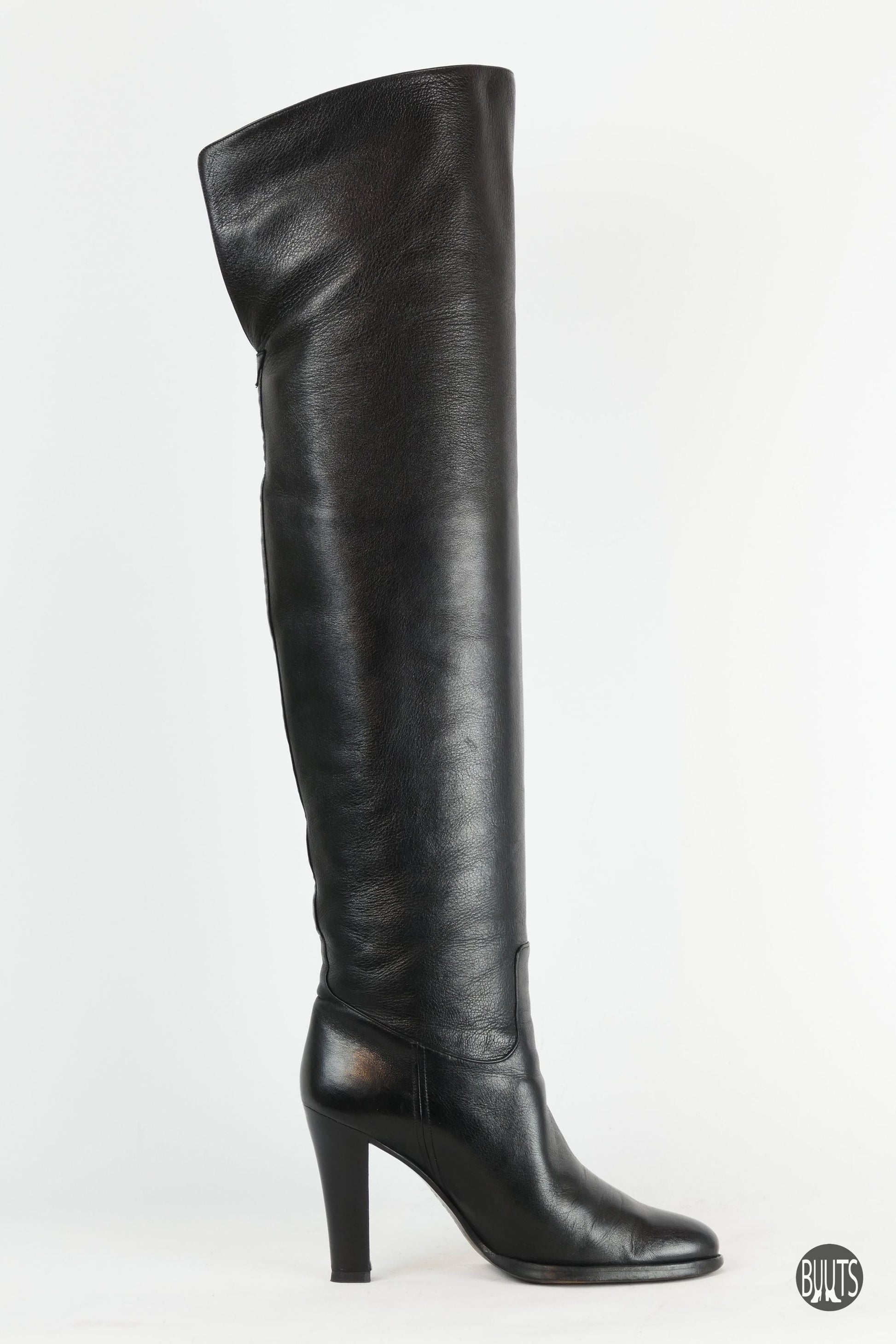 BUUTS Ralph Lauren Overknees Leder schwarz 221039-3