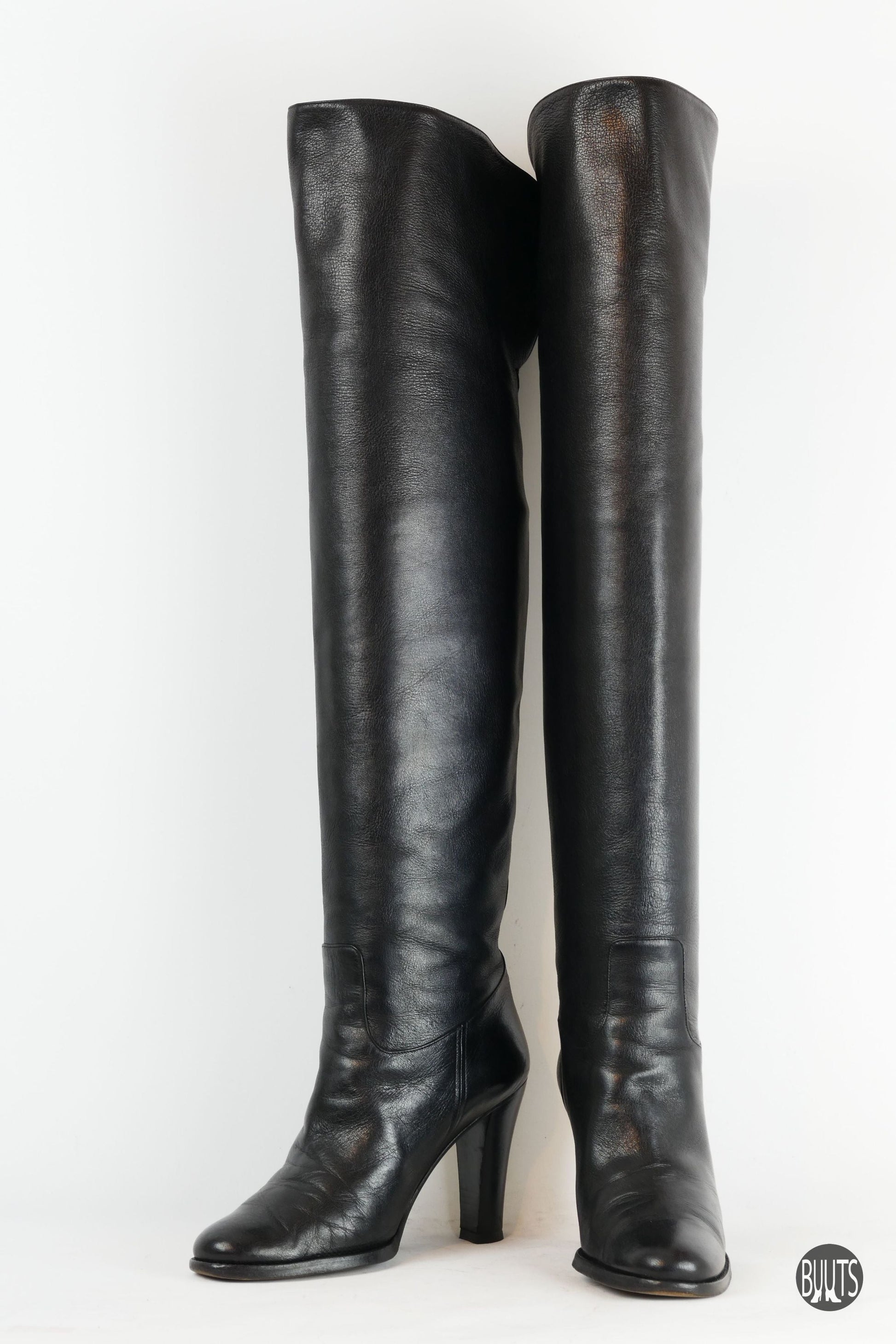 BUUTS Ralph Lauren Overknees Leder schwarz 221039-4
