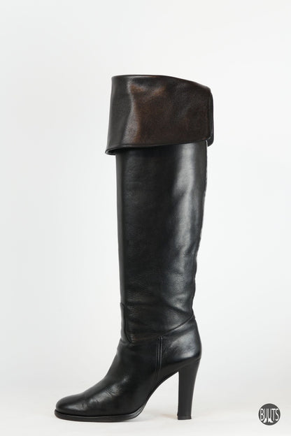 BUUTS Ralph Lauren Overknees Leder schwarz 221039-8