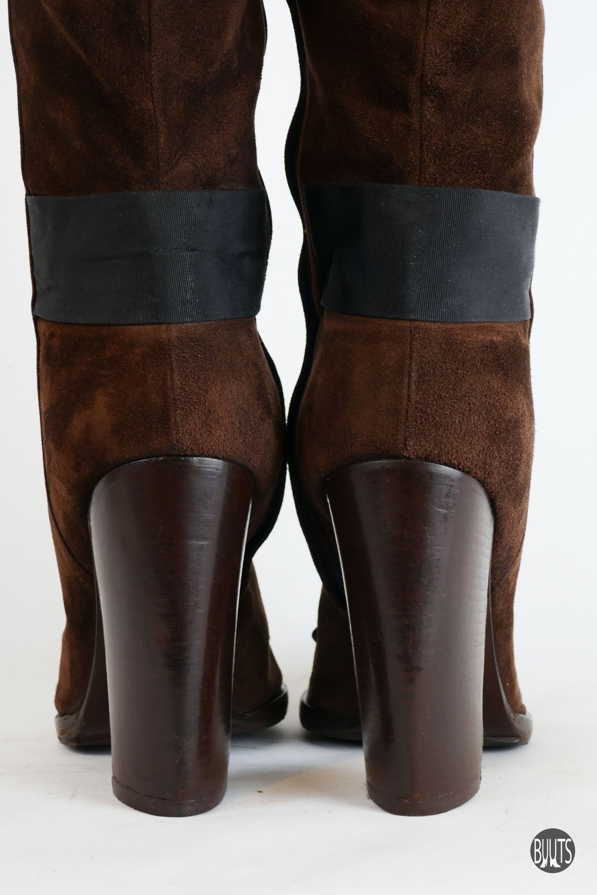 BUUTS Yves Saint Laurent Vintage-Stiefel Wildleder cognac 221042-7