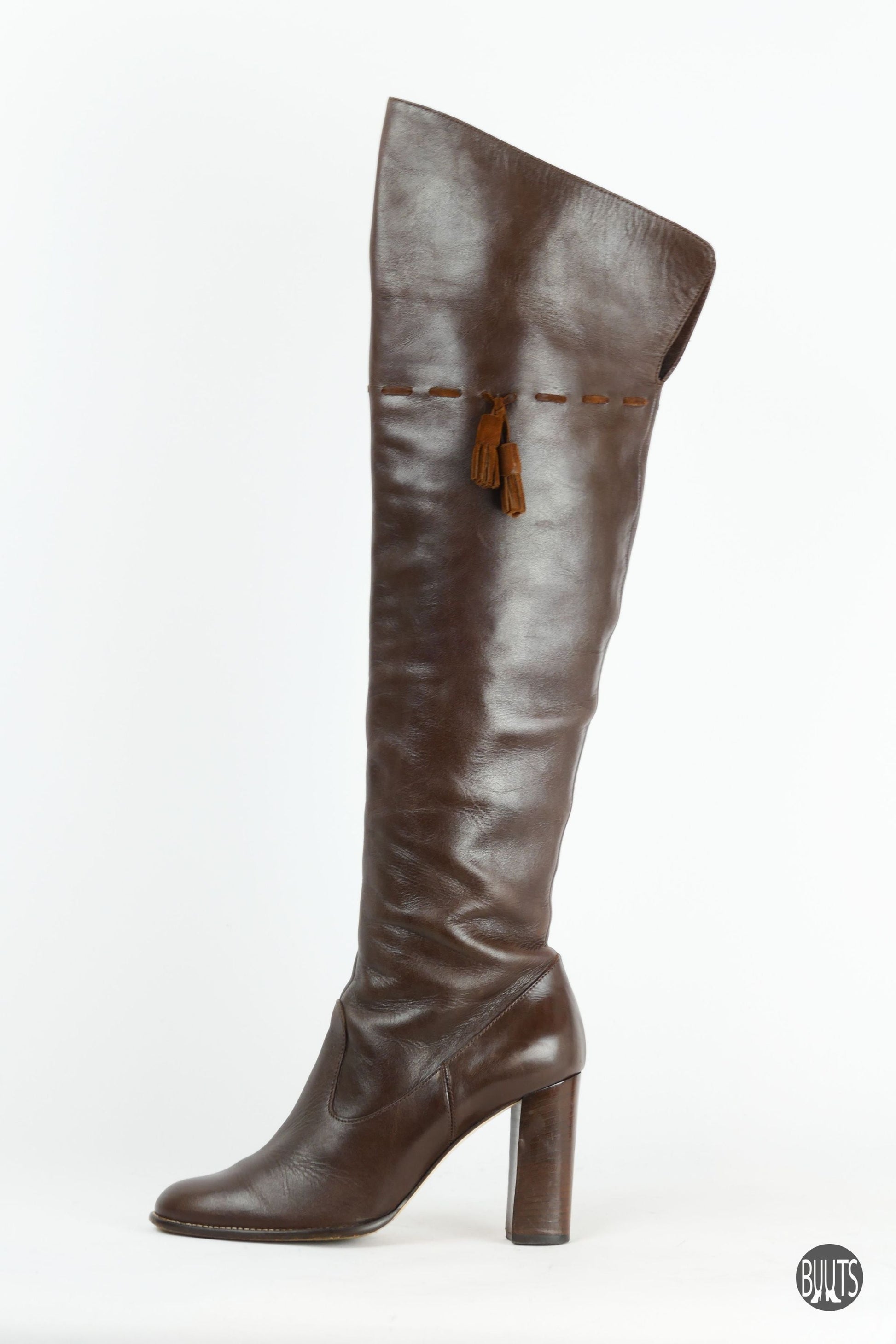 BUUTS Philosophy Di Alberta Ferretti Hohe Stiefel Leder dunkelbraun 221043-1