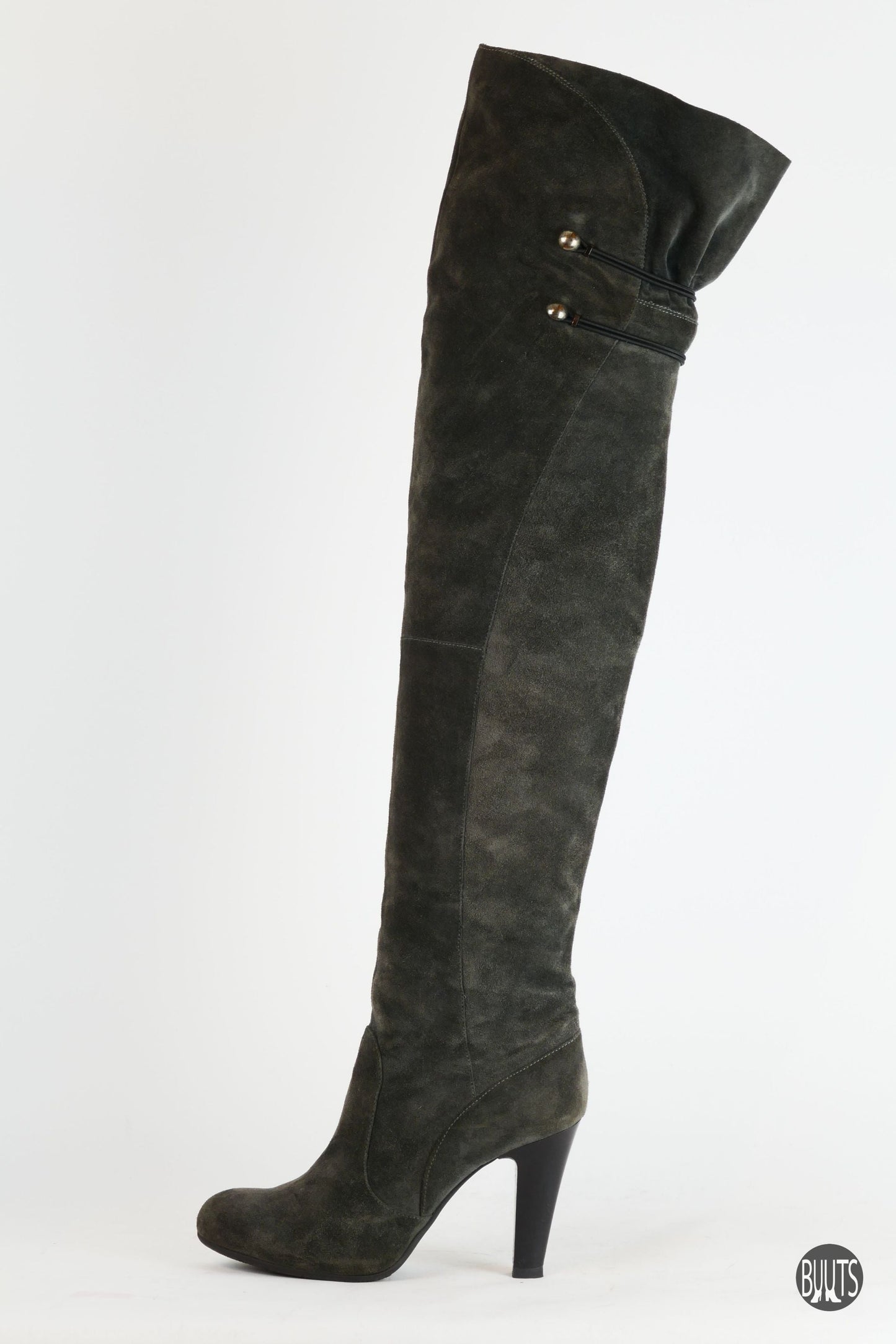 BUUTS Janet&Janet Overknees Wildleder grau 221045-1