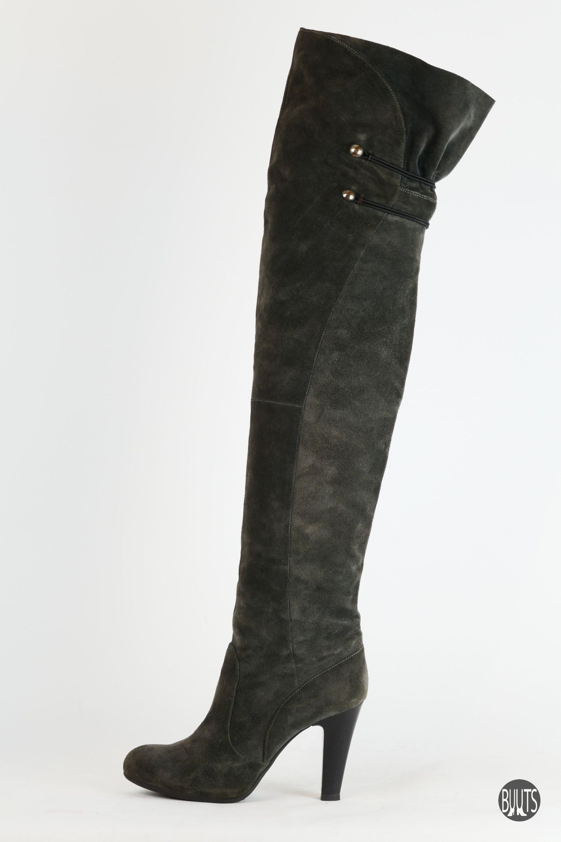 BUUTS Janet&Janet Overknees Wildleder grau 221045-1