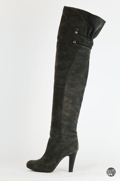 BUUTS Janet&Janet Overknees Wildleder grau 221045-1