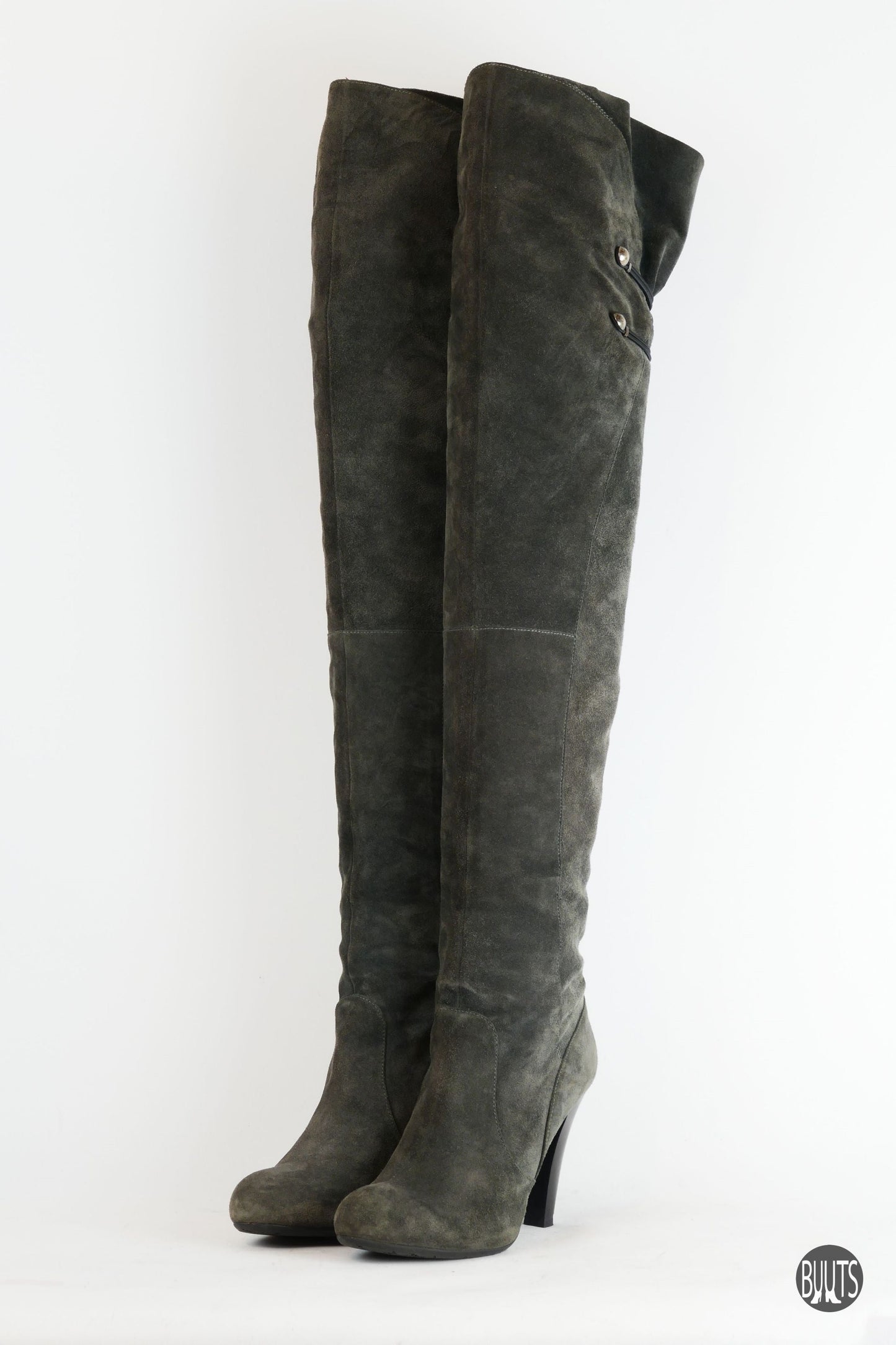 BUUTS Janet&Janet Overknees Wildleder grau 221045-2