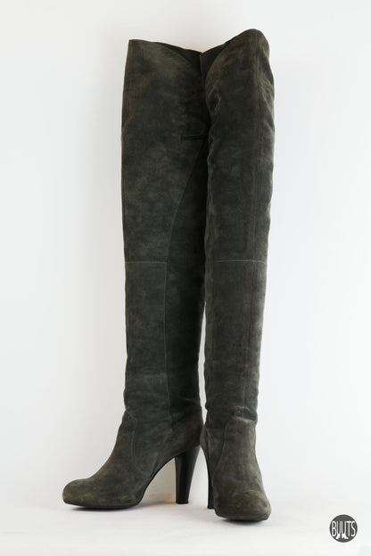 BUUTS Janet&Janet Overknees Wildleder grau 221045-4