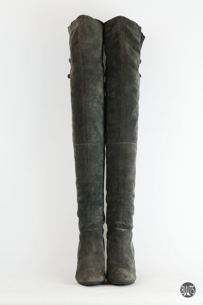 BUUTS Janet&Janet Overknees Wildleder grau 221045-5