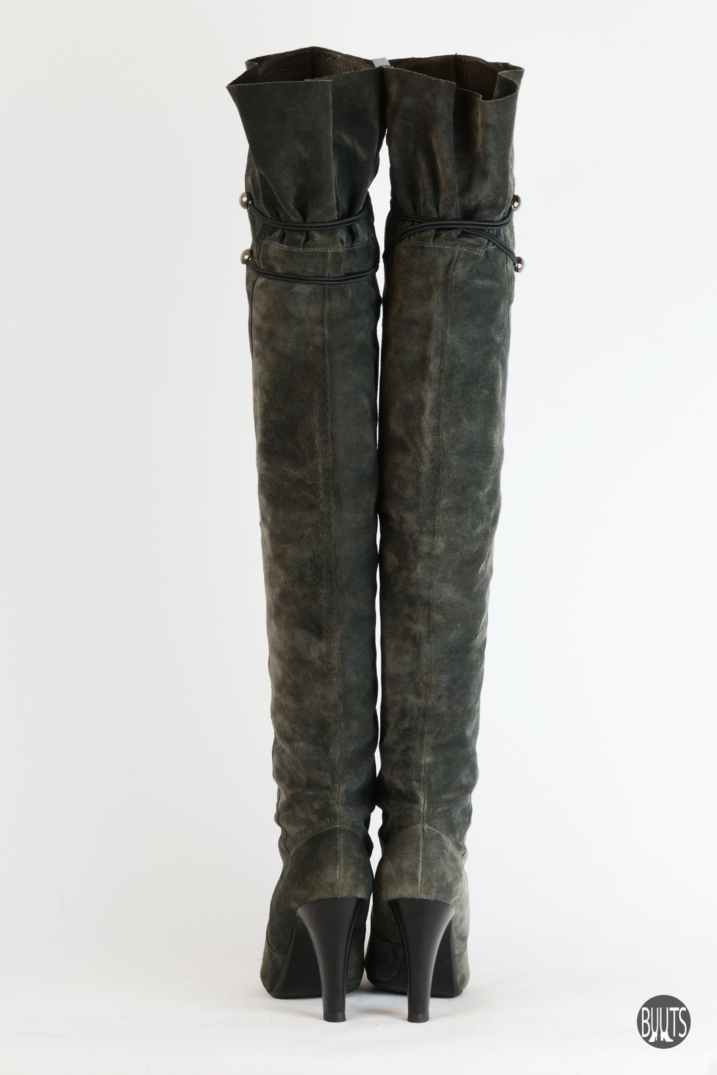 BUUTS Janet&Janet Overknees Wildleder grau 221045-6