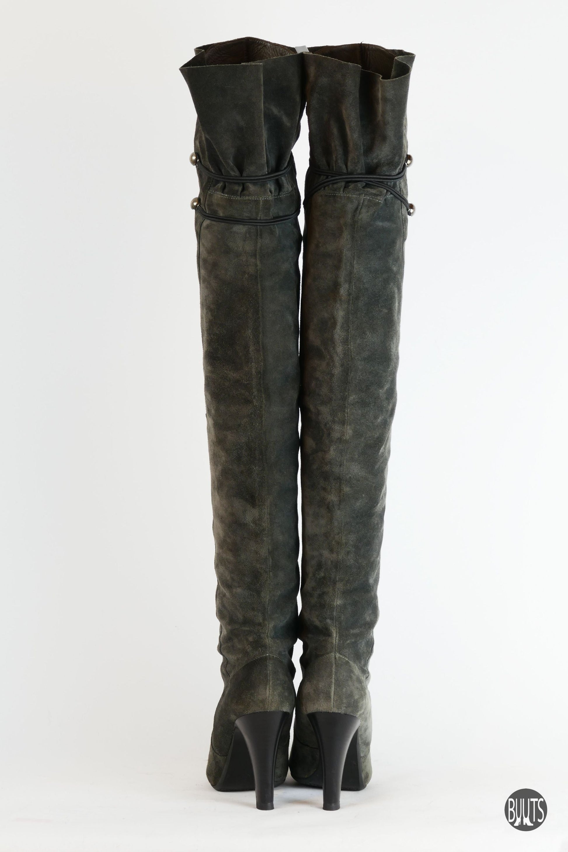 BUUTS Janet&Janet Overknees Wildleder grau 221045-6