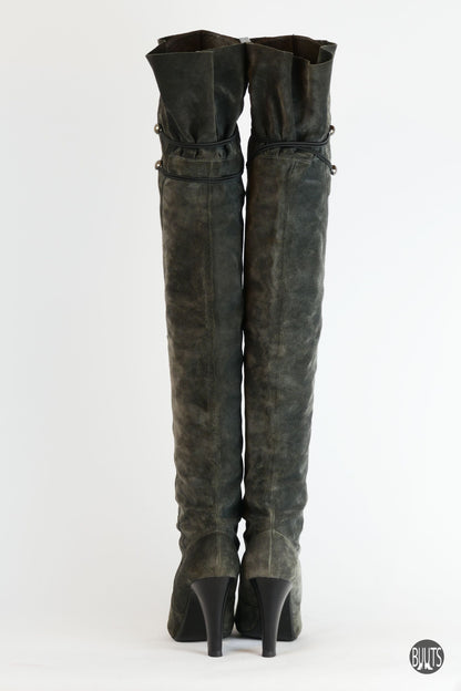 BUUTS Janet&Janet Overknees Wildleder grau 221045-6