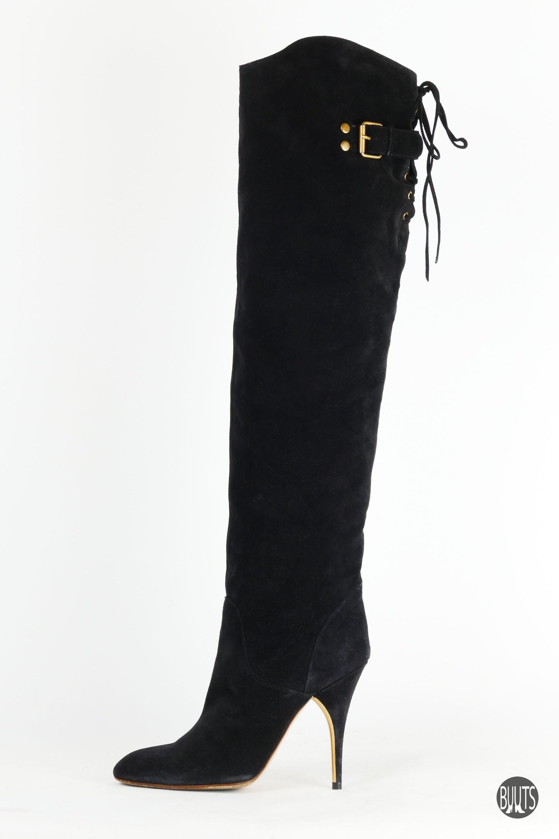 BUUTS Chloé Overknees Wildleder schwarz 221049-1