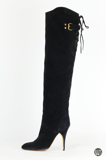 BUUTS Chloé Overknees Wildleder schwarz 221049-1