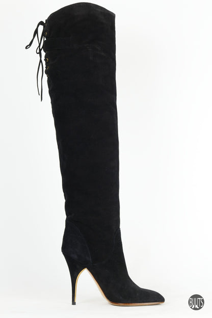 BUUTS Chloé Overknees Wildleder schwarz 221049-3