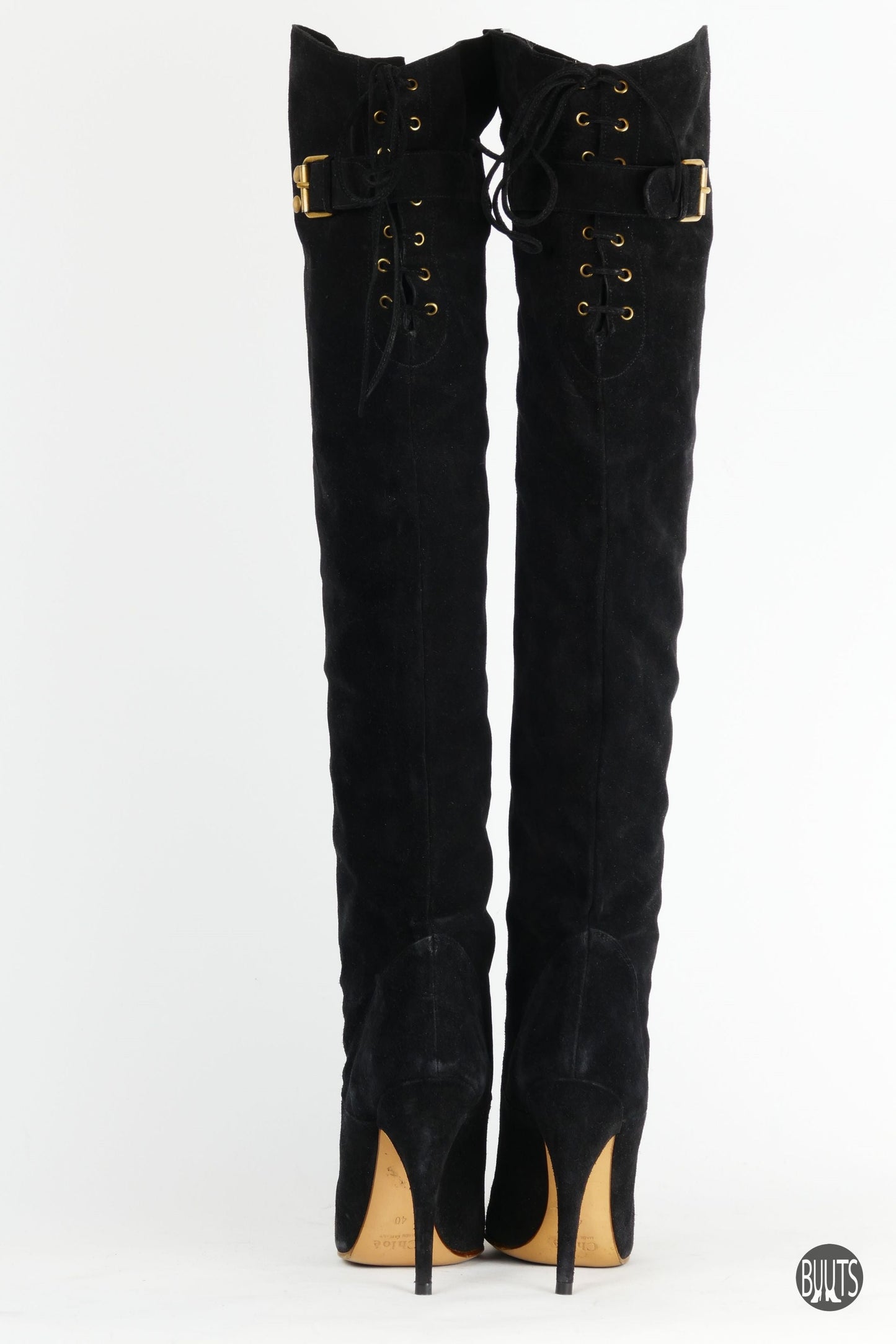 BUUTS Chloé Overknees Wildleder schwarz 221049-6