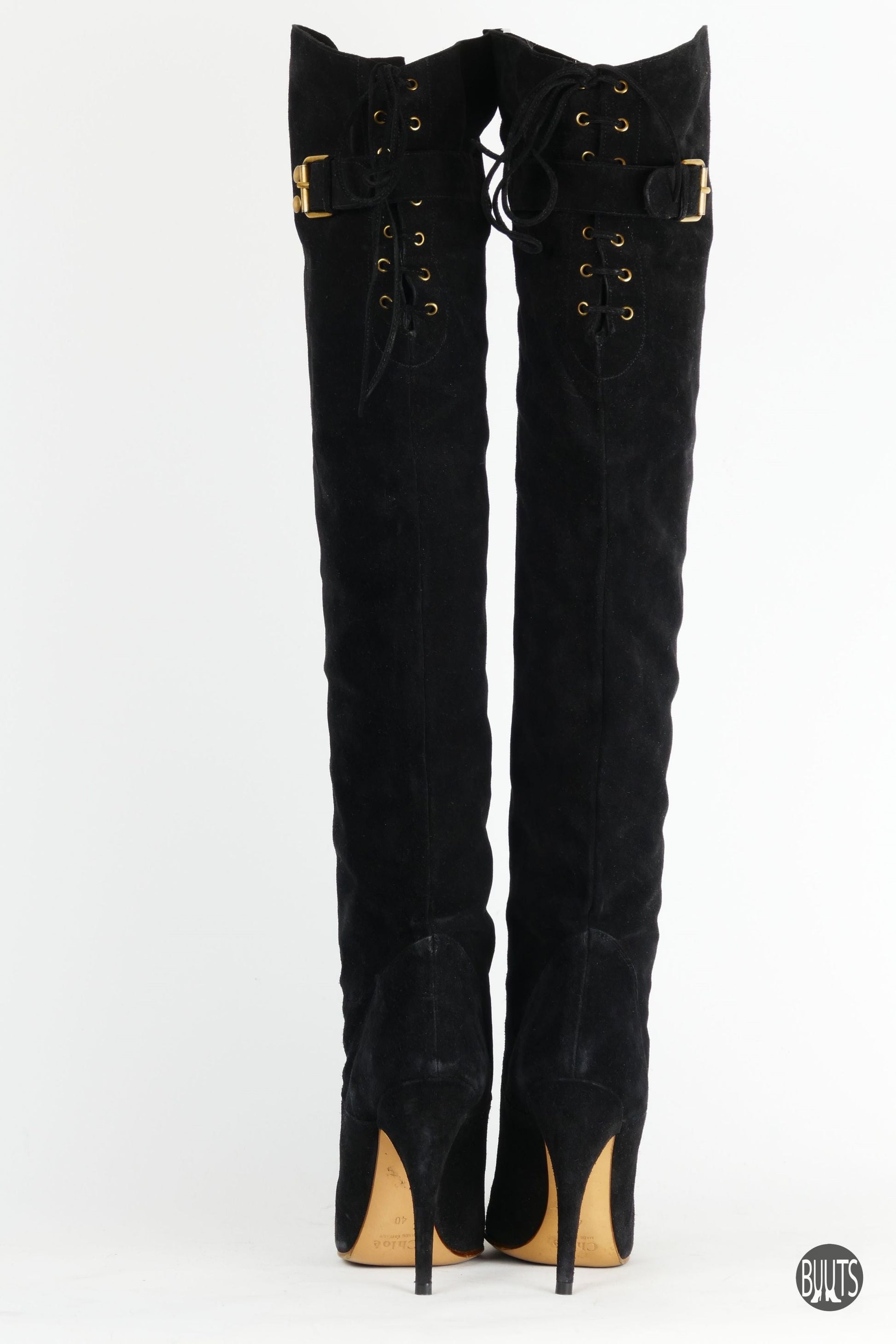 BUUTS Chloé Overknees Wildleder schwarz 221049-6