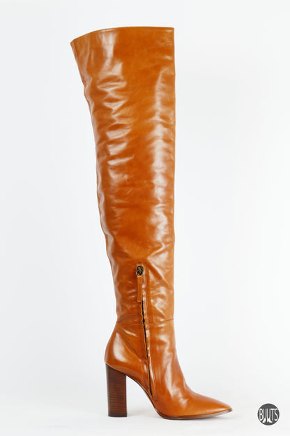 BUUTS Zara Overknees Leder cognac 221053-3