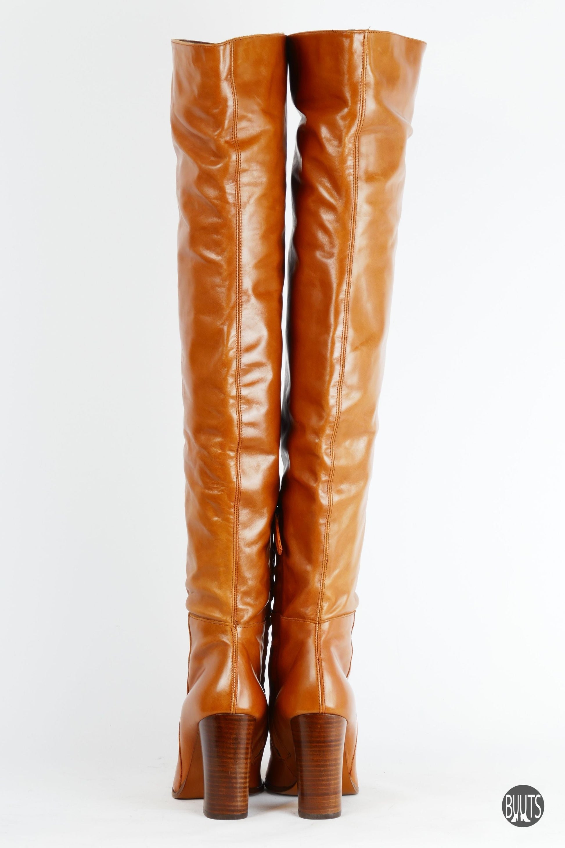 BUUTS Zara Overknees Leder cognac 221053-6