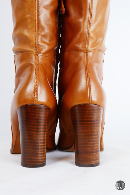 BUUTS Zara Overknees Leder cognac 221053-7