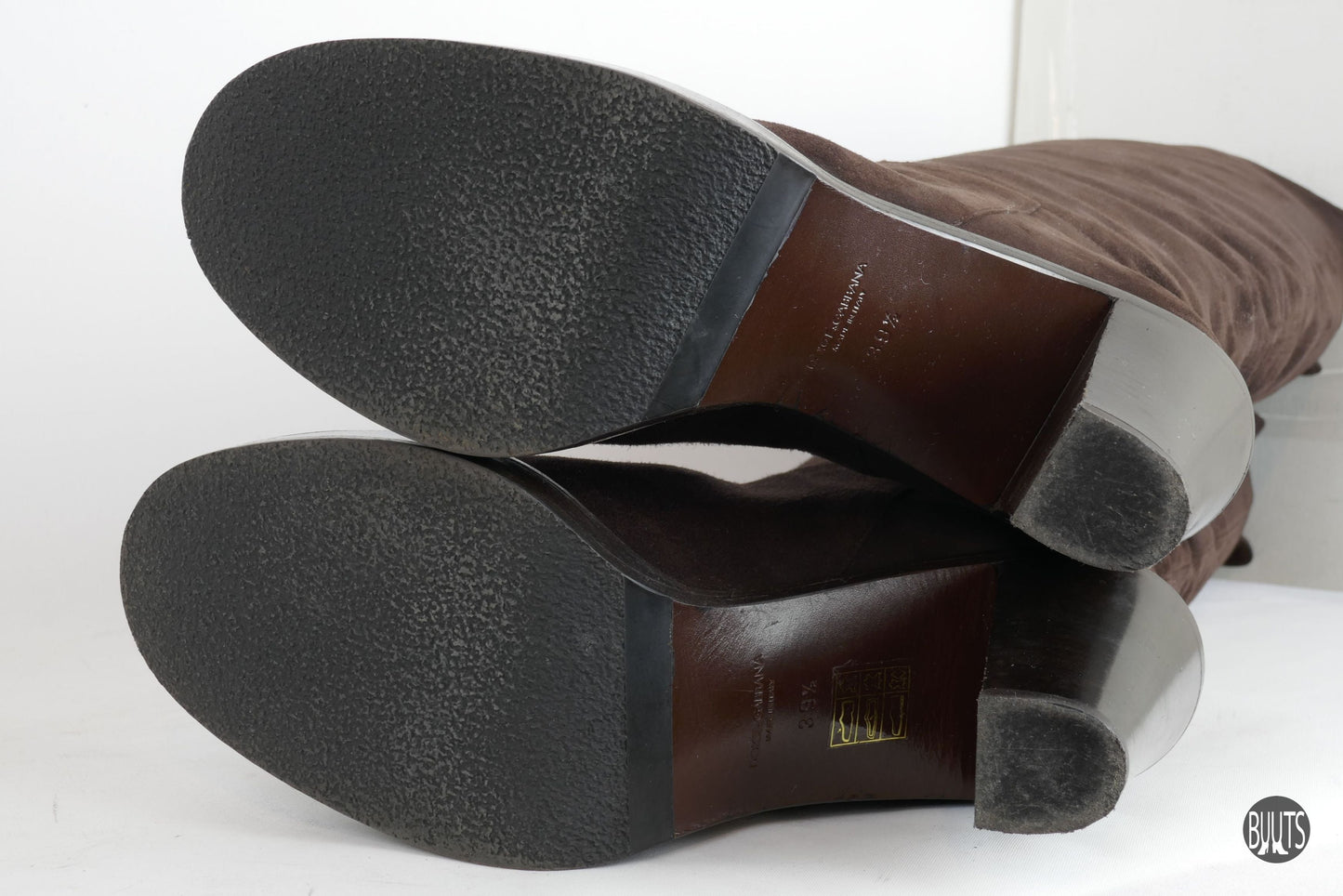 BUUTS Dolce&Gabbana Hohe Stiefel Wildleder dunkelbraun 221055-11