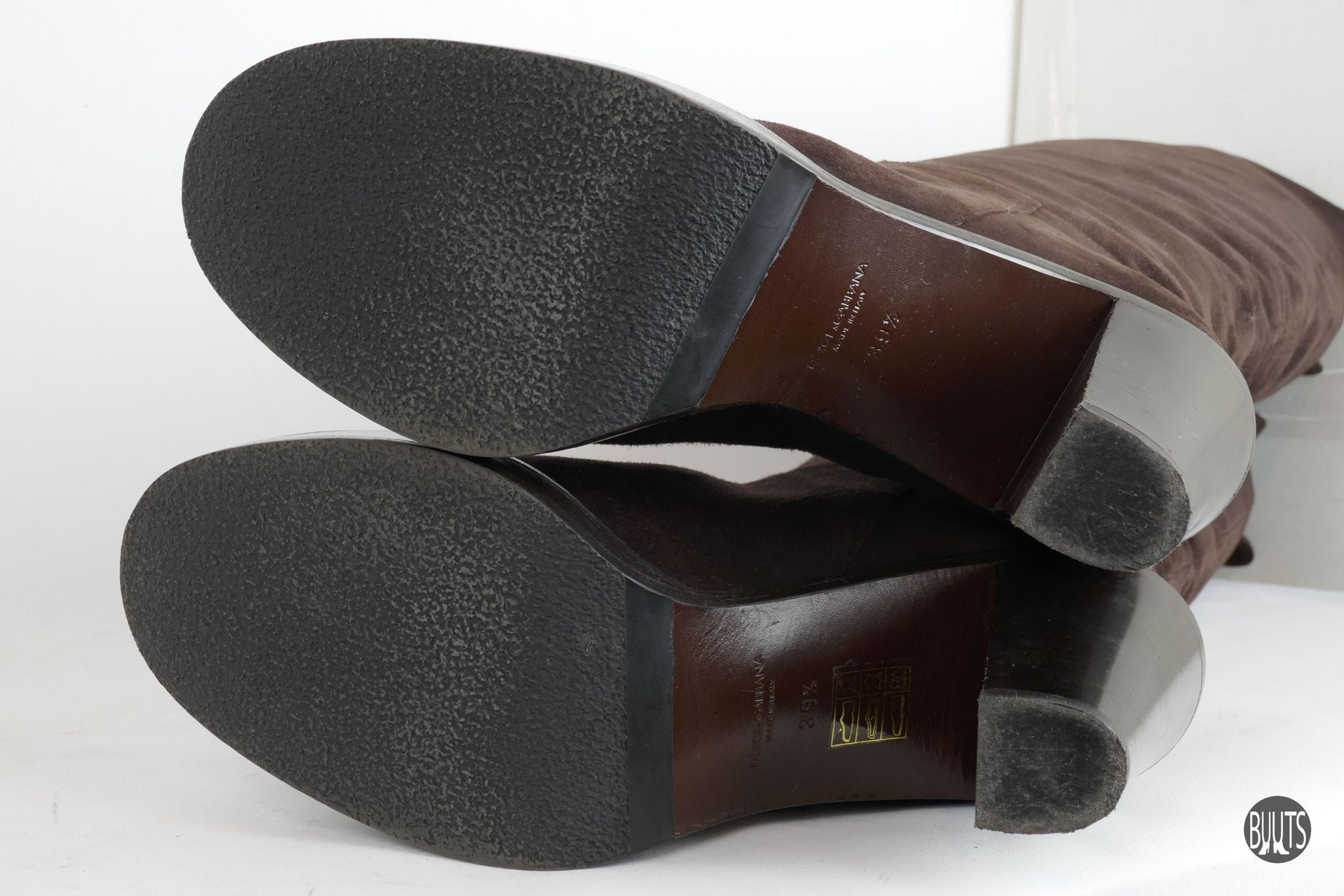 BUUTS Dolce&Gabbana Hohe Stiefel Wildleder dunkelbraun 221055-11