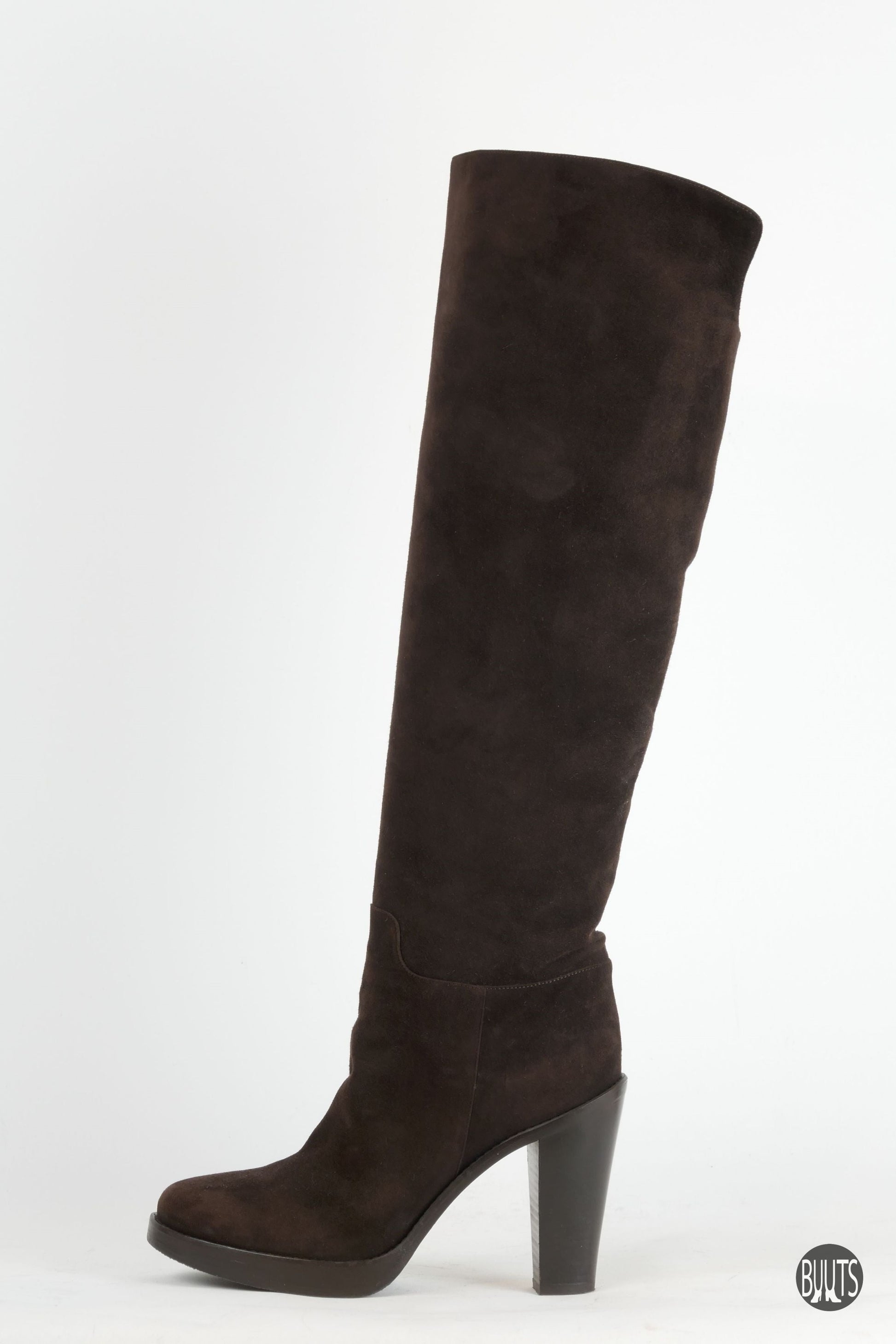 BUUTS Dolce&Gabbana Hohe Stiefel Wildleder dunkelbraun 221055-1