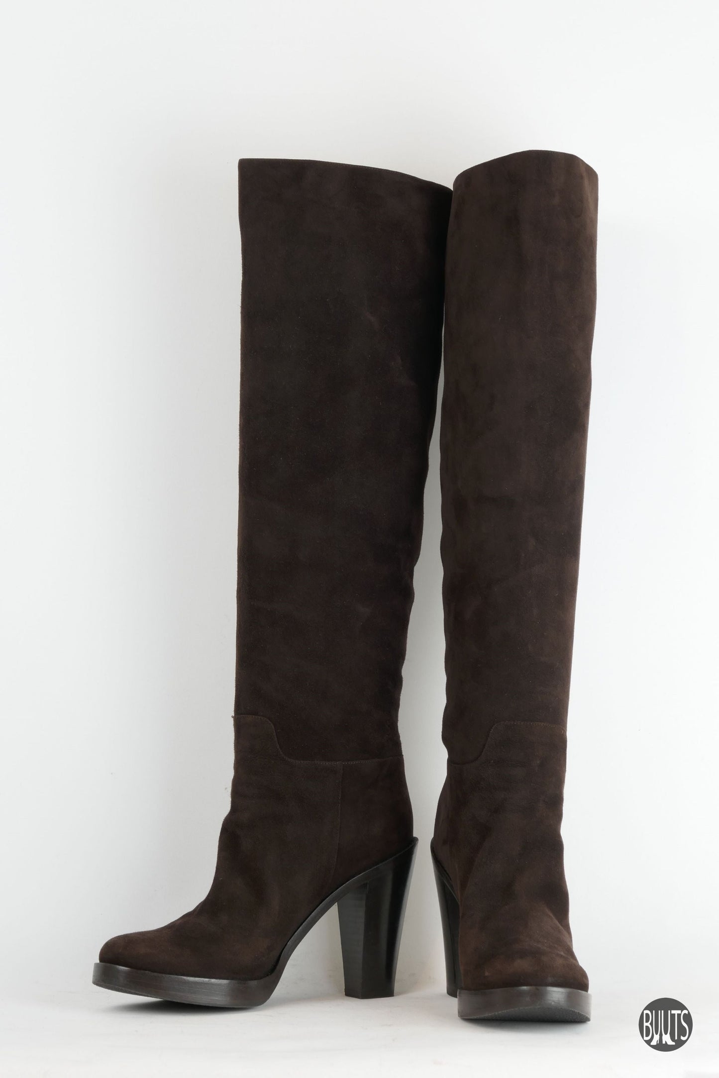 BUUTS Dolce&Gabbana Hohe Stiefel Wildleder dunkelbraun 221055-4