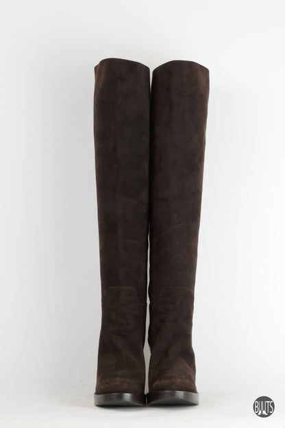 BUUTS Dolce&Gabbana Hohe Stiefel Wildleder dunkelbraun 221055-5