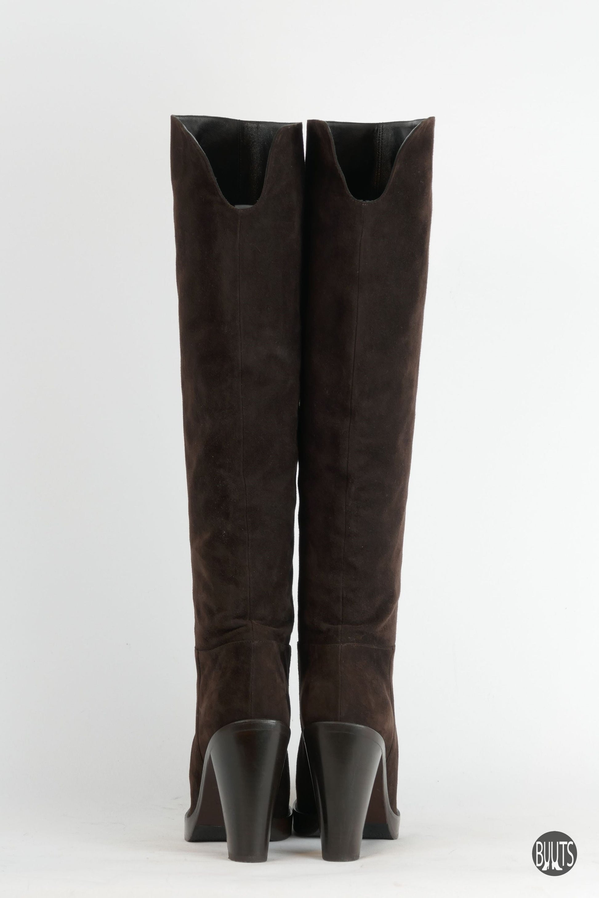 BUUTS Dolce&Gabbana Hohe Stiefel Wildleder dunkelbraun 221055-6