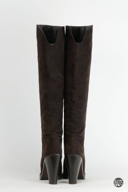 BUUTS Dolce&Gabbana Hohe Stiefel Wildleder dunkelbraun 221055-6