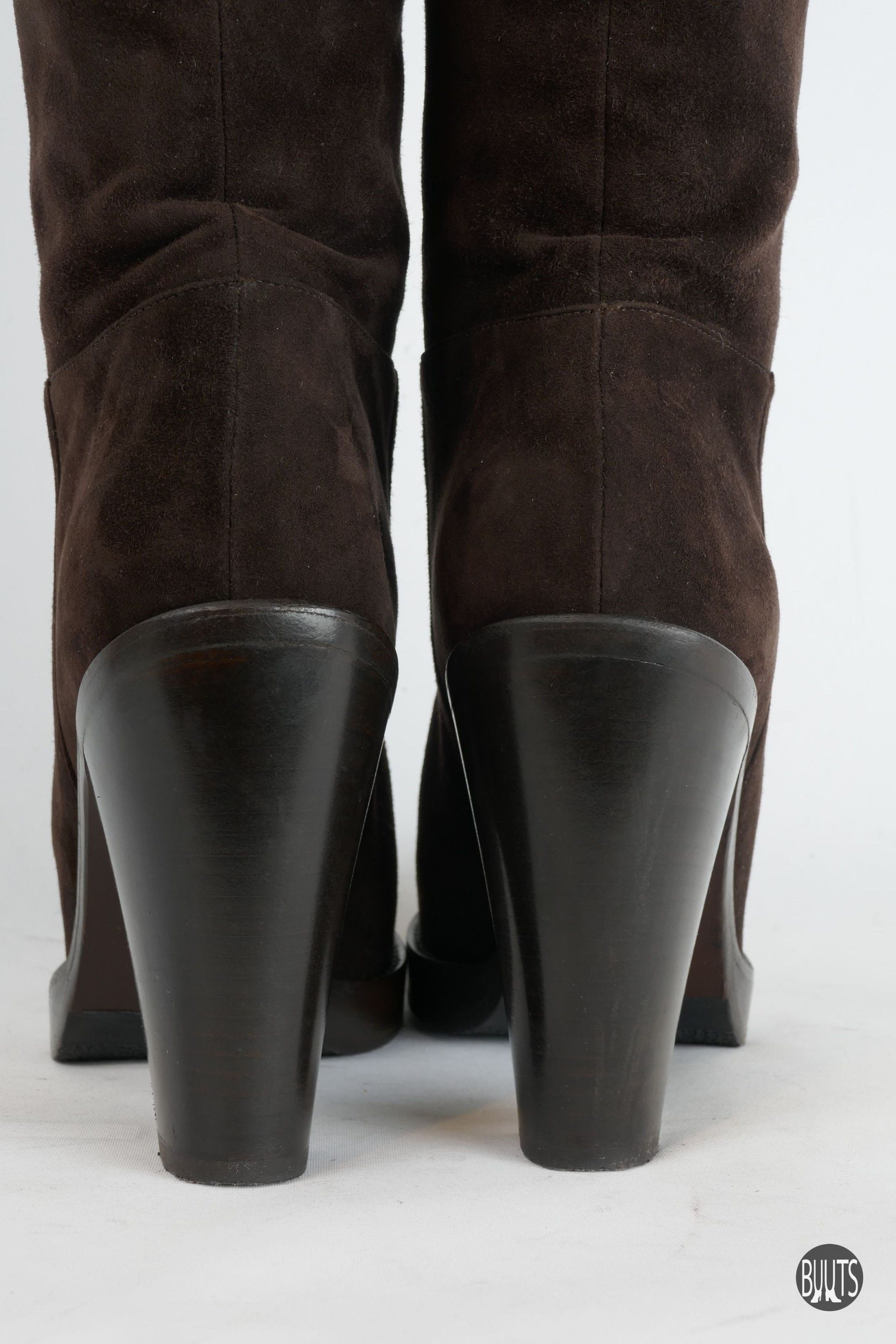 BUUTS Dolce&Gabbana Hohe Stiefel Wildleder dunkelbraun 221055-7