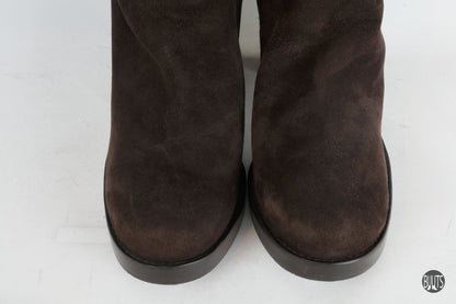 BUUTS Dolce&Gabbana Hohe Stiefel Wildleder dunkelbraun 221055-8