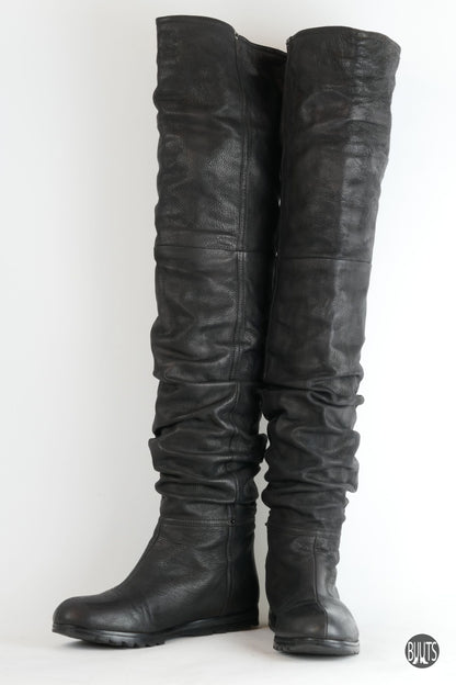 BUUTS Prada Overknees Leder dunkelbraun 222011-4