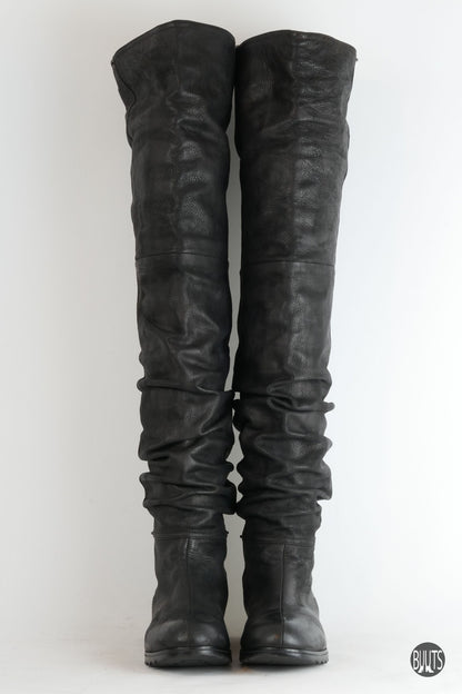 BUUTS Prada Overknees Leder dunkelbraun 222011-5