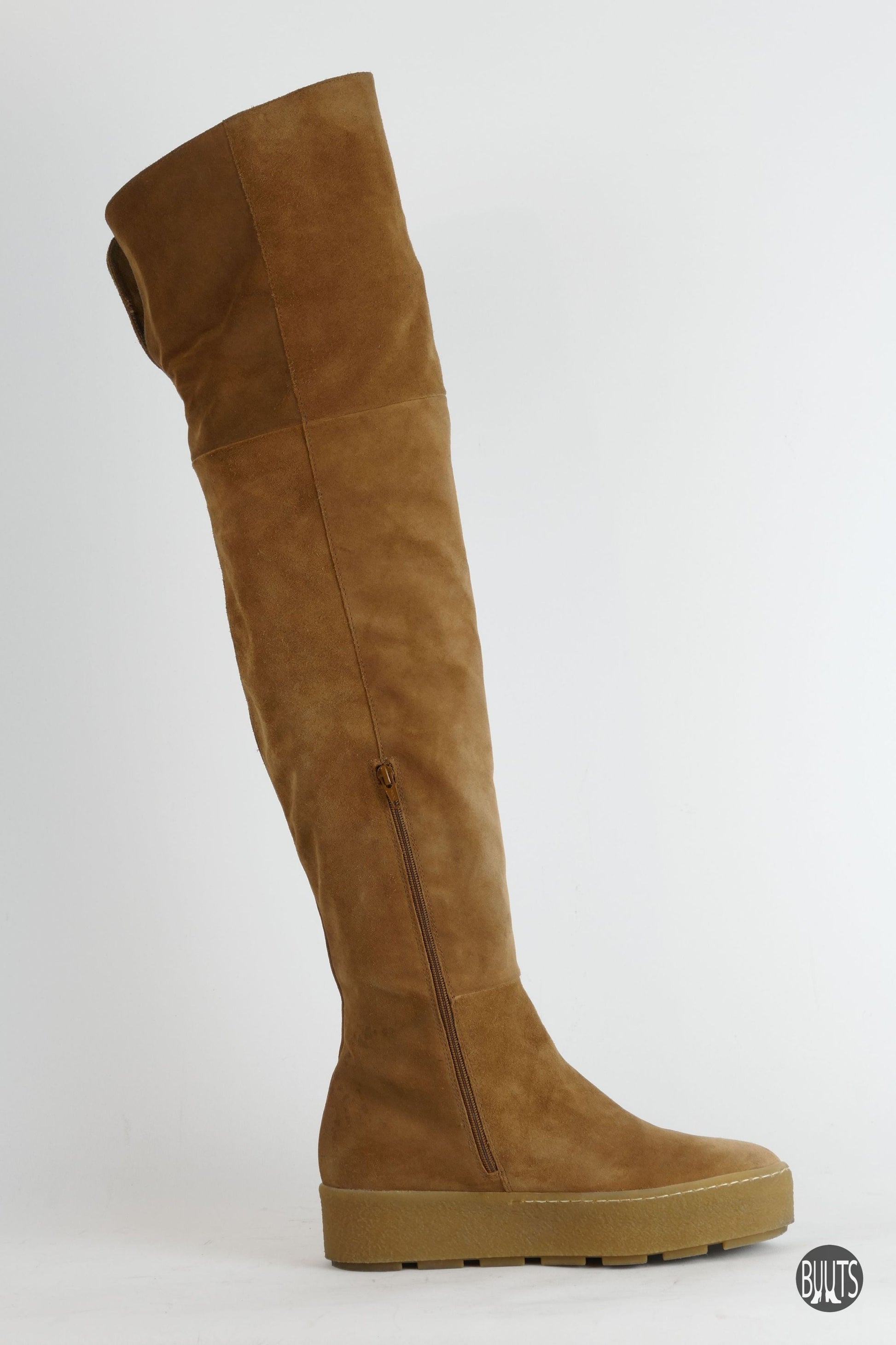 BUUTS Vic Matie Overknees Wildleder cognac 222012-3