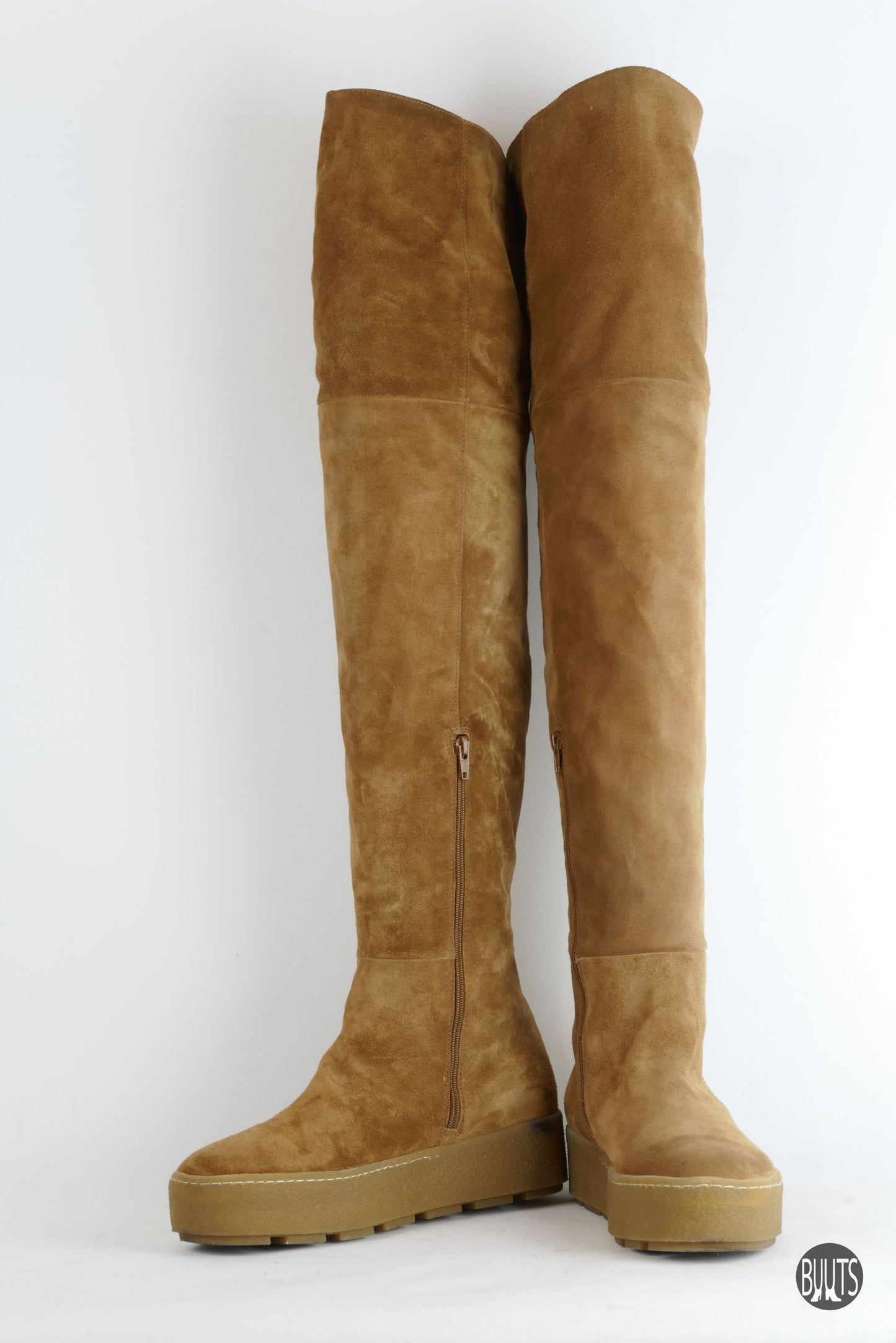 BUUTS Vic Matie Overknees Wildleder cognac 222012-4