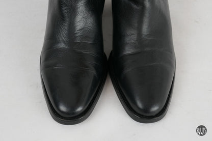 BUUTS Massimo Dutti Hohe Stiefel Leder schwarz 222019-8