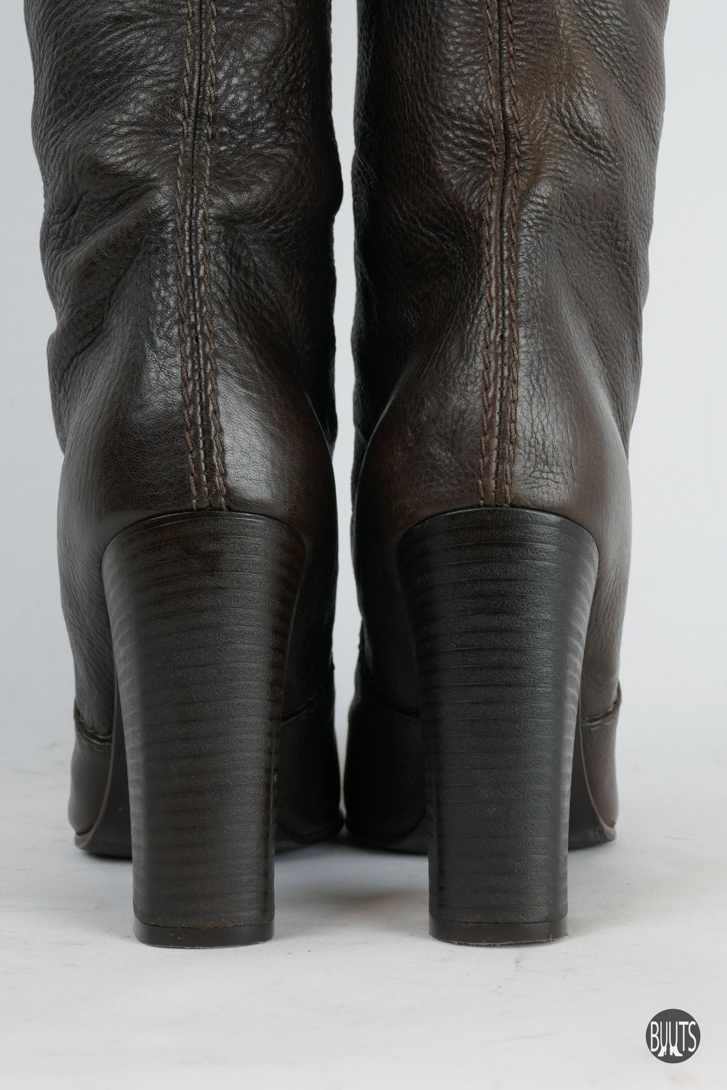 Stiefel Leder dunkelbraun
