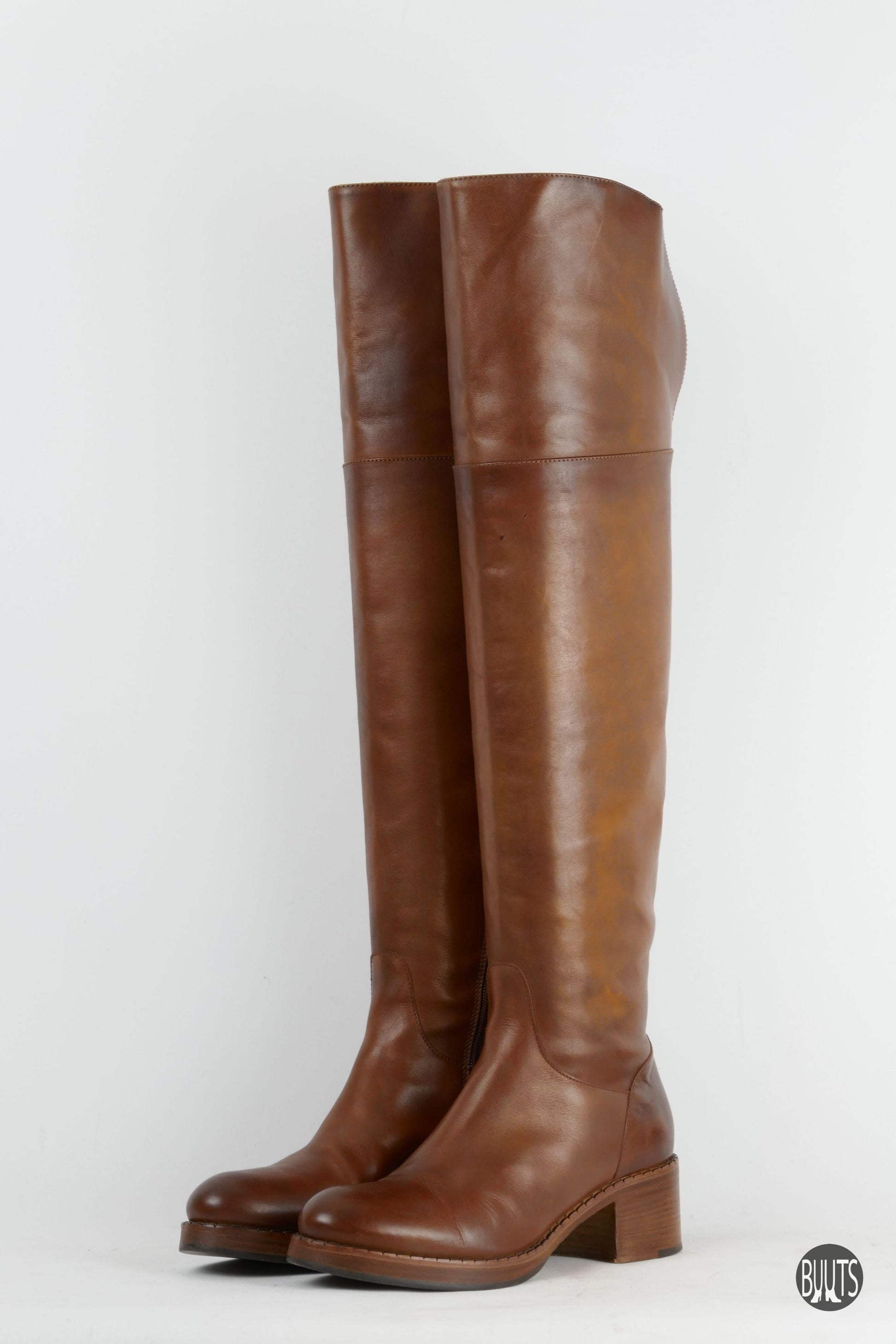 BUUTS Capezzani Overknees Leder cognac 222025-2