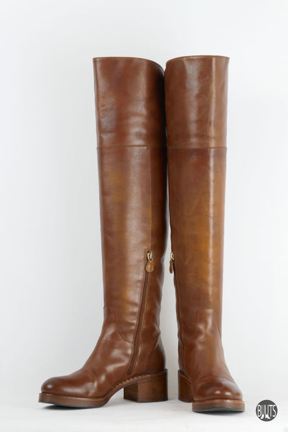 BUUTS Capezzani Overknees Leder cognac 222025-4