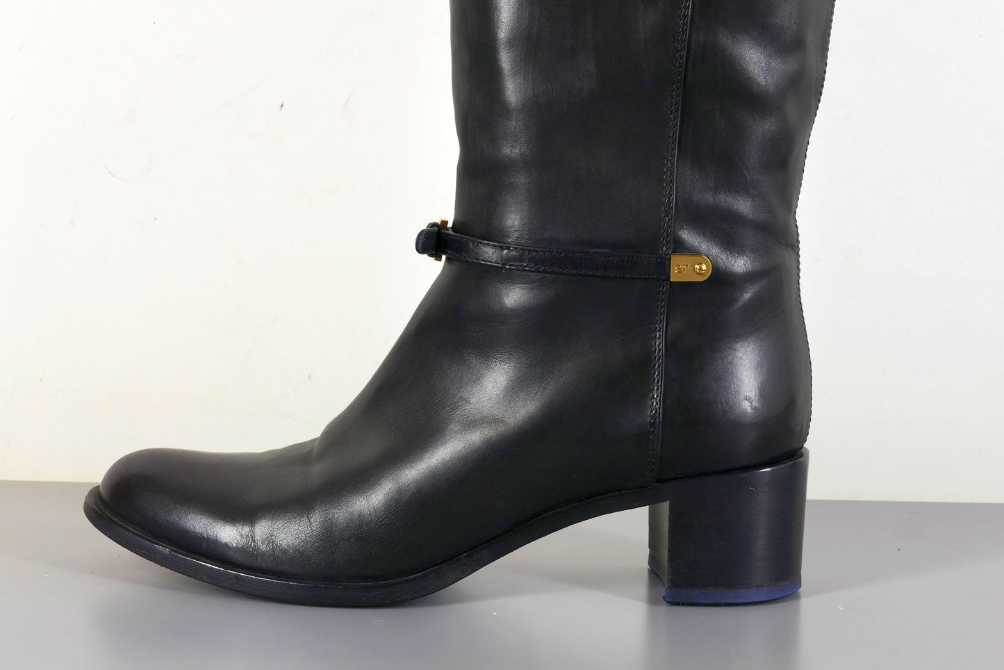 BUUTS Sergio Rossi Hohe Stiefel Leder schwarz 222027-10