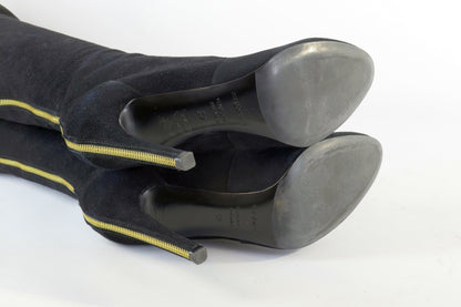 BUUTS Sergio Rossi Hohe Stiefel Leder schwarz 222027-11