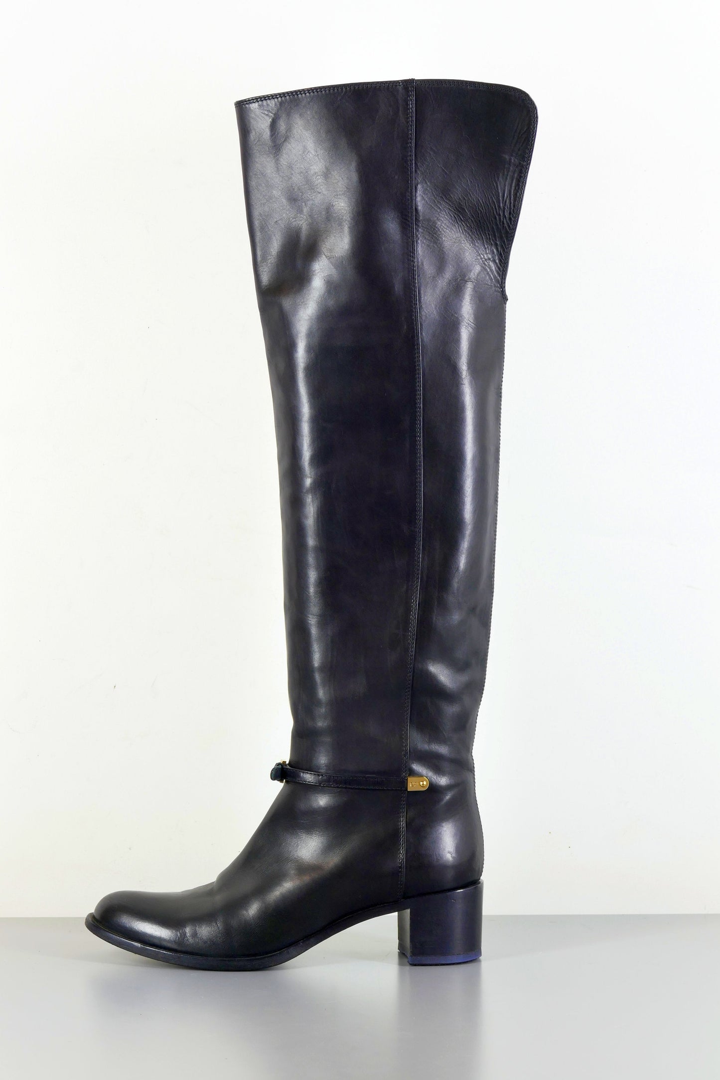 BUUTS Sergio Rossi Hohe Stiefel Leder schwarz 222027-1